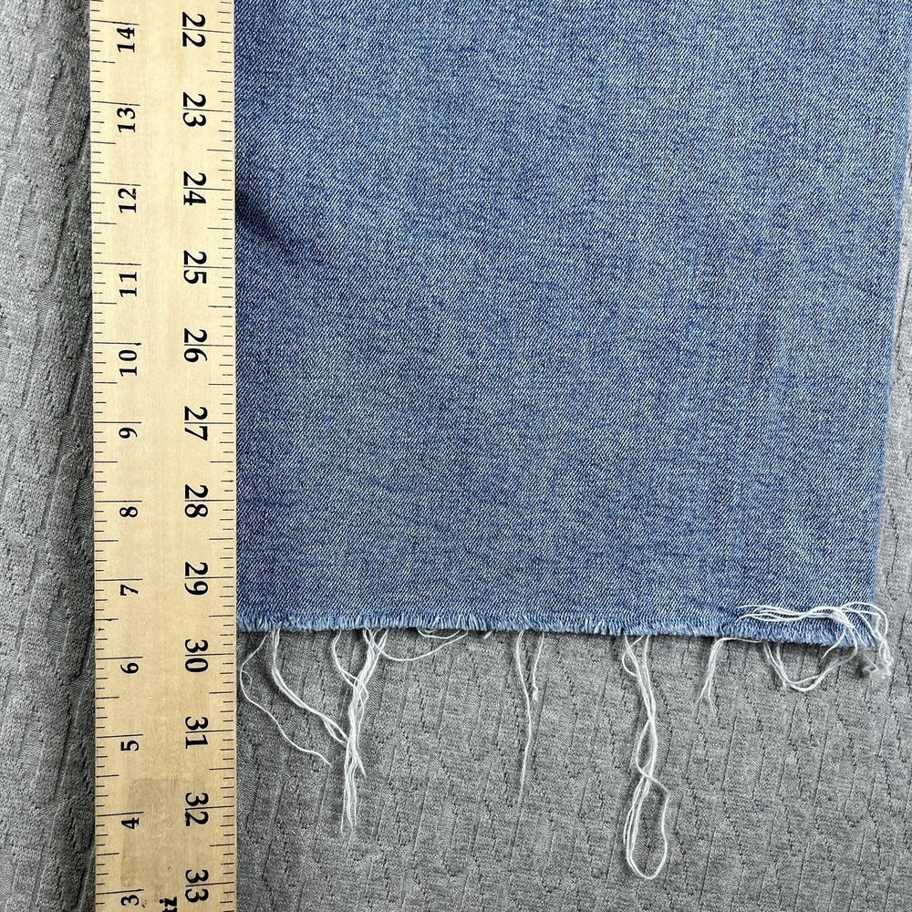 Zara Y2K 90s baggy Wide Leg High-Rise‎ Jeans Women 6/26X30 light wash Raw Hem - Picture 6 of 12